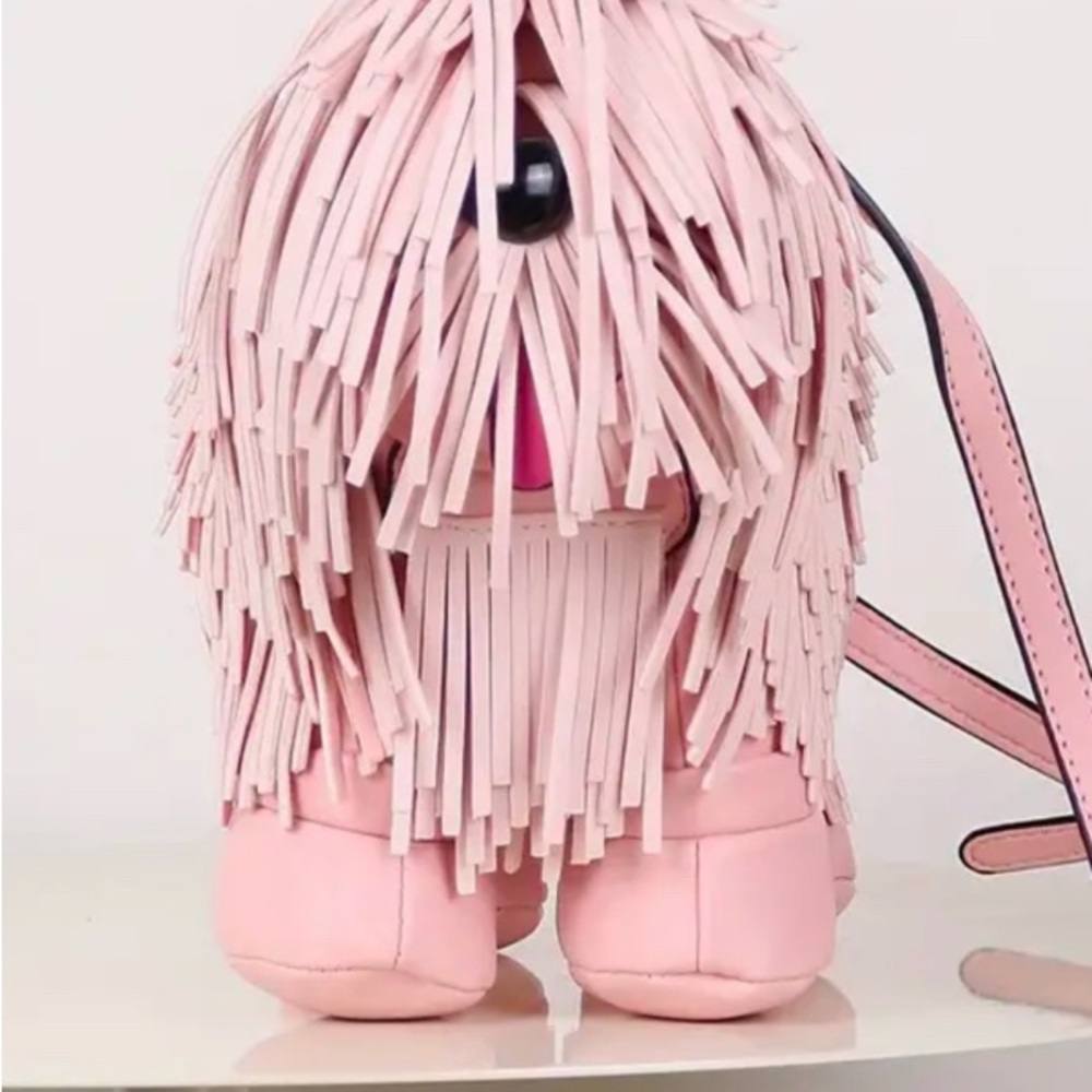 New Baby Pink Shaggy Dog Purse